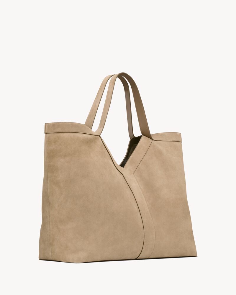 Y large tote in suede