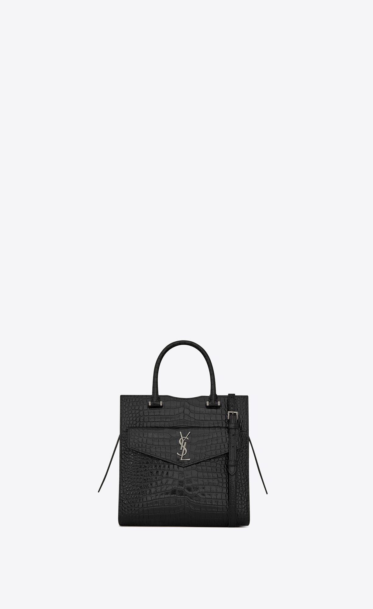 UPTOWN Small tote in shiny crocodile-embossed leather | Saint Laurent ...
