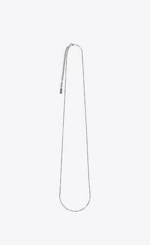 long herringbone-chain bar necklace
