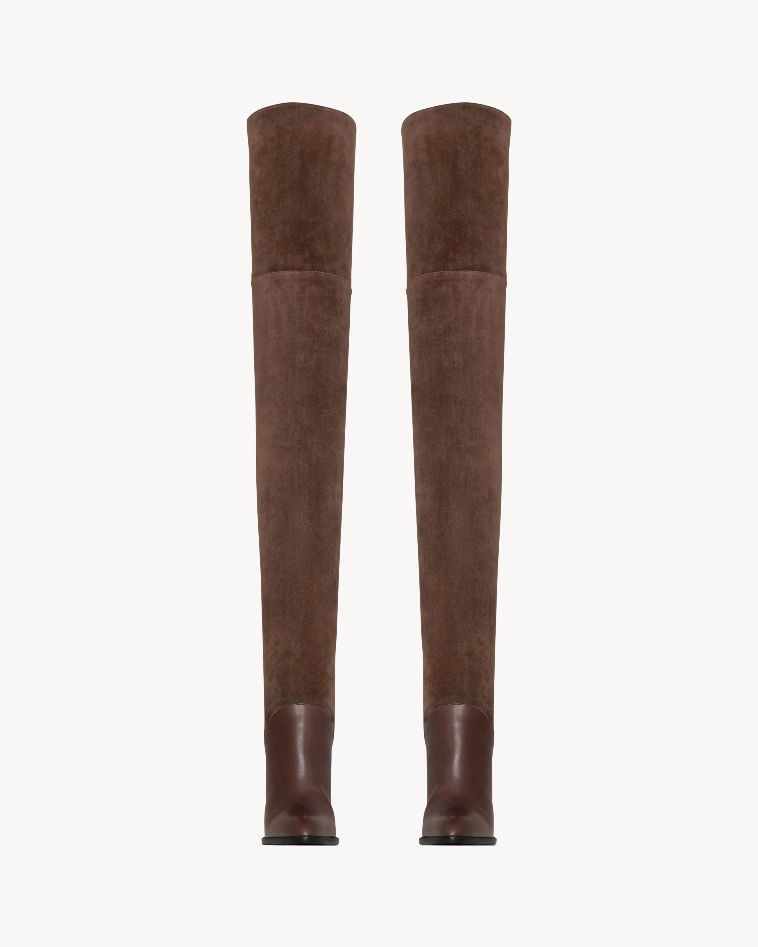 NADJA boots in smooth leather and suede
