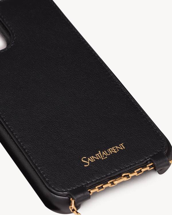 IPHONE 15 CASE IN LEATHER | Saint Laurent | YSL.com