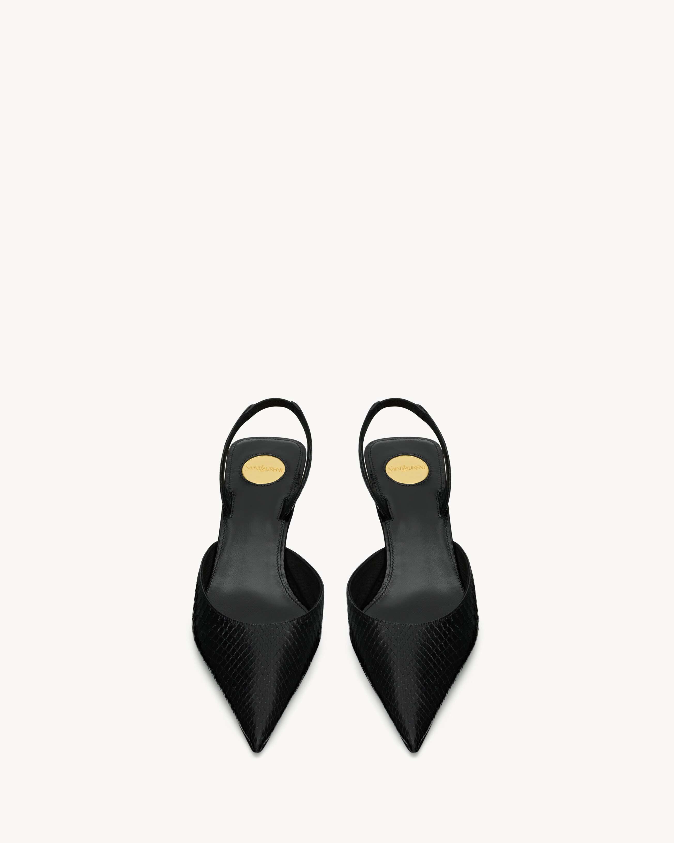 Zapatos de salón slingback de piel de pitón