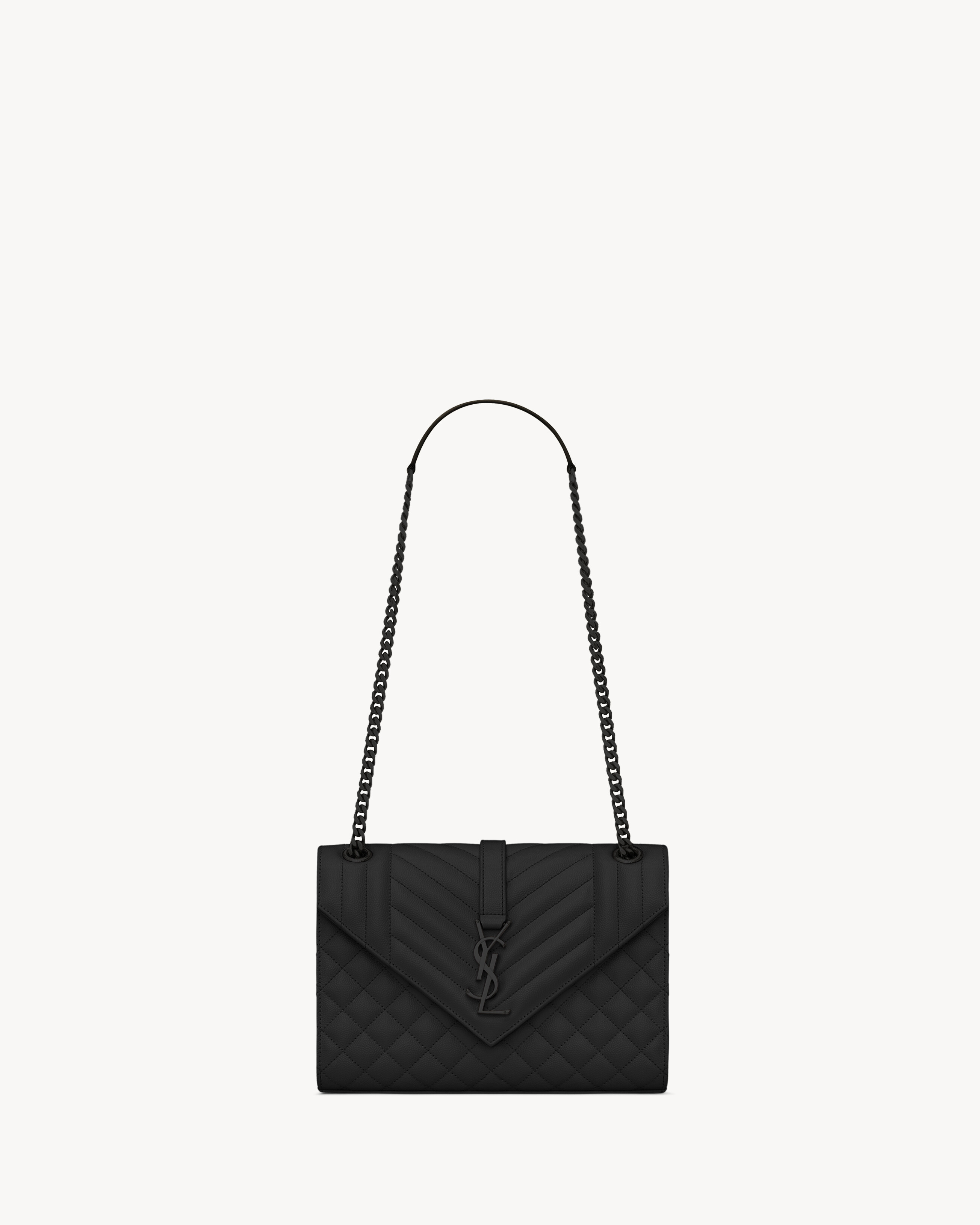 ENVELOPE MEDIUM IN QUILTED GRAIN DE POUDRE EMBOSSED LEATHER in