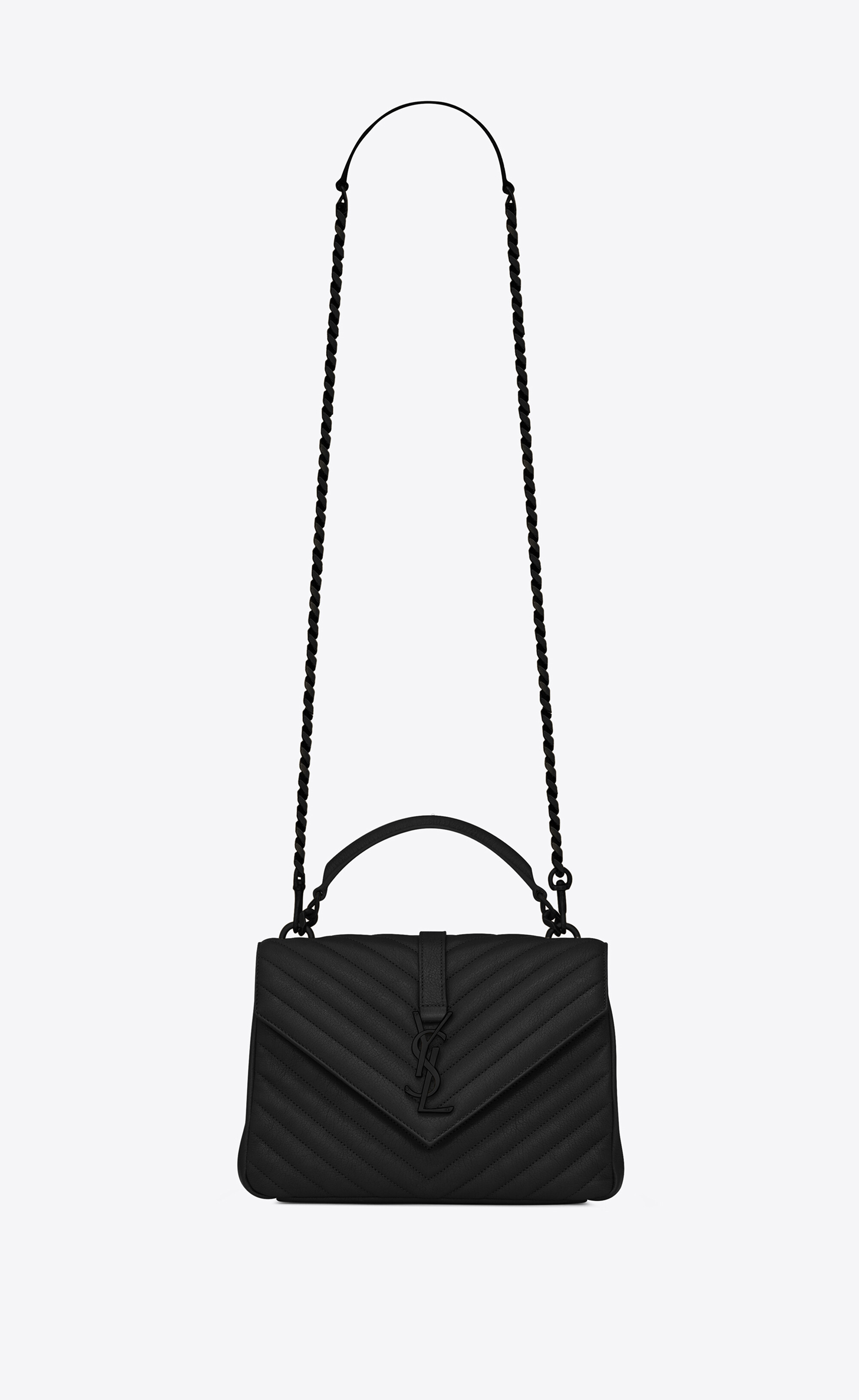 College Medium Chain Bag In Quilted Leather | lupon.gov.ph