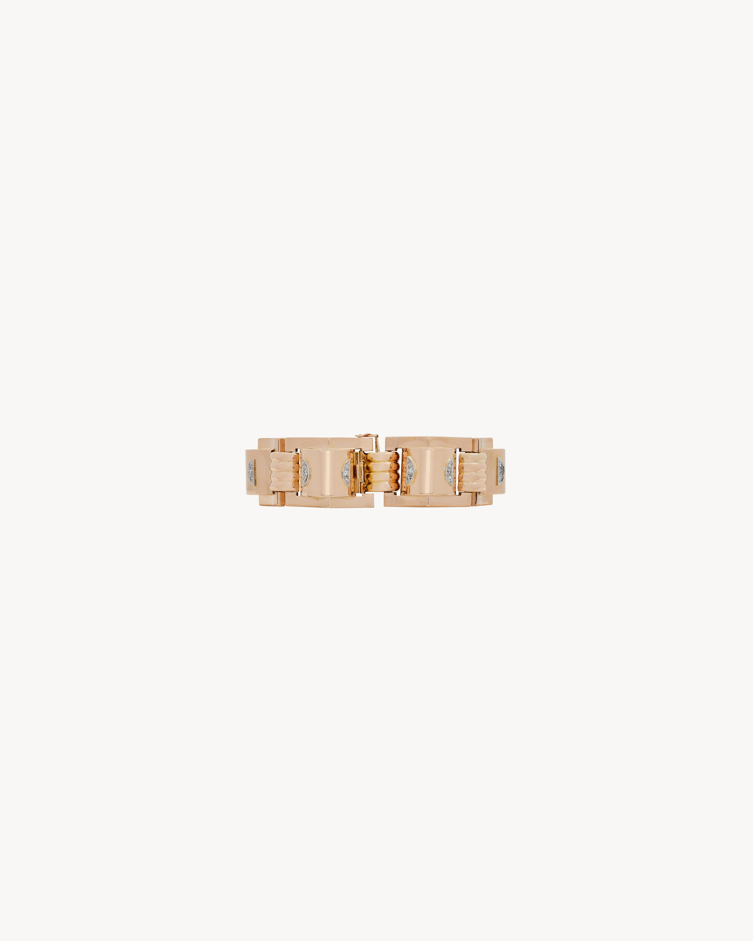 Vintage bracelet in yellow gold and diamonds