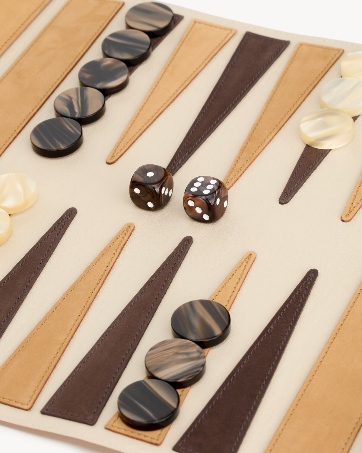 Backgammon in leather