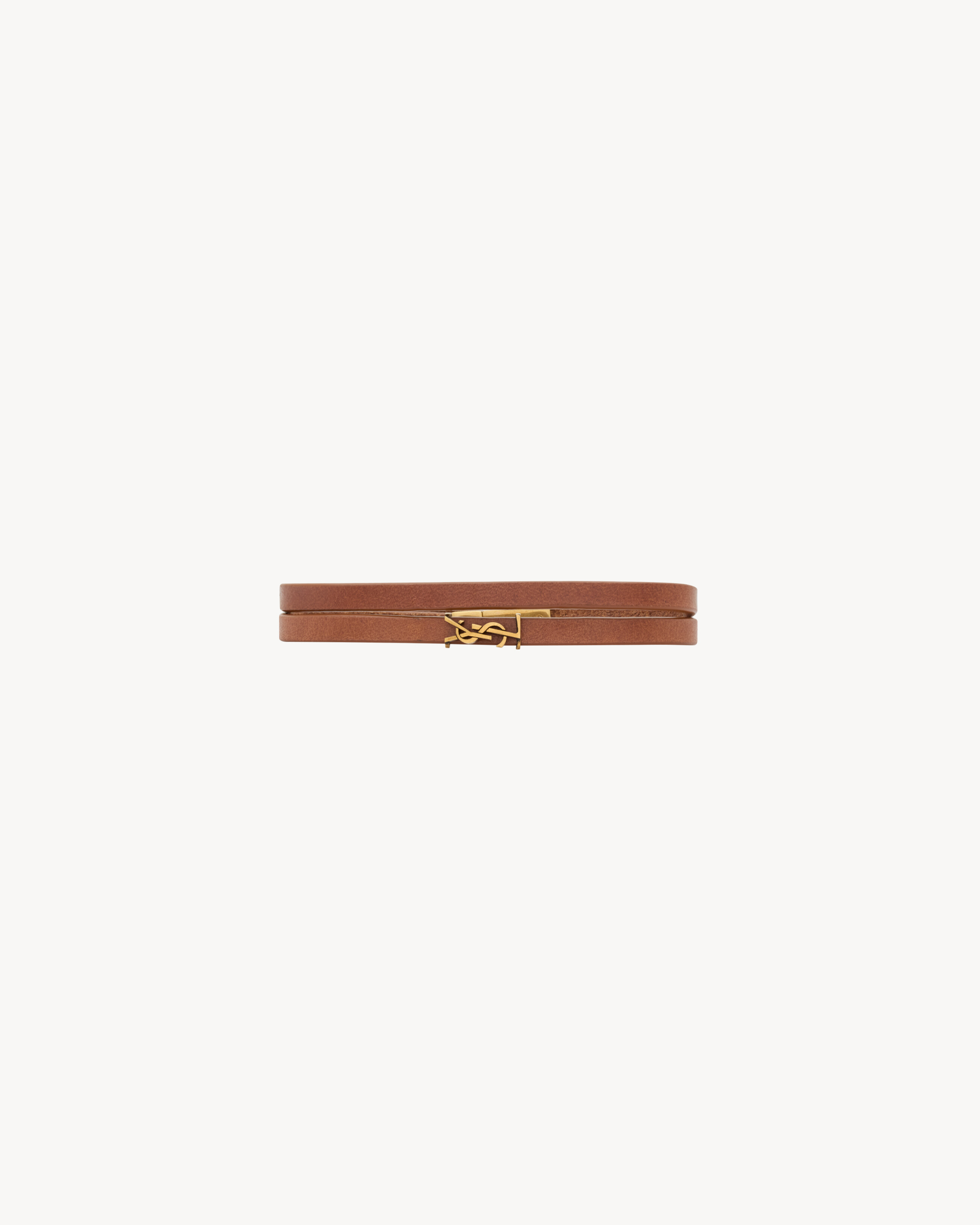 CASSANDRE double-wrap bracelet in leather