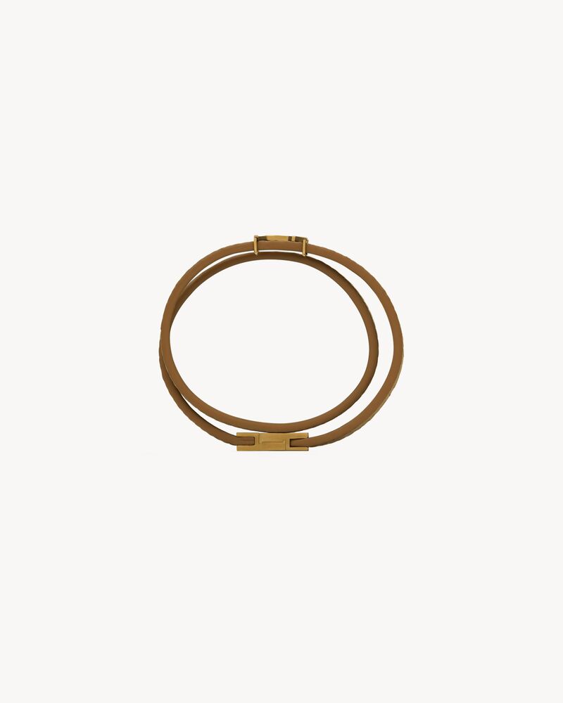 CASSANDRE double-wrap bracelet in leather