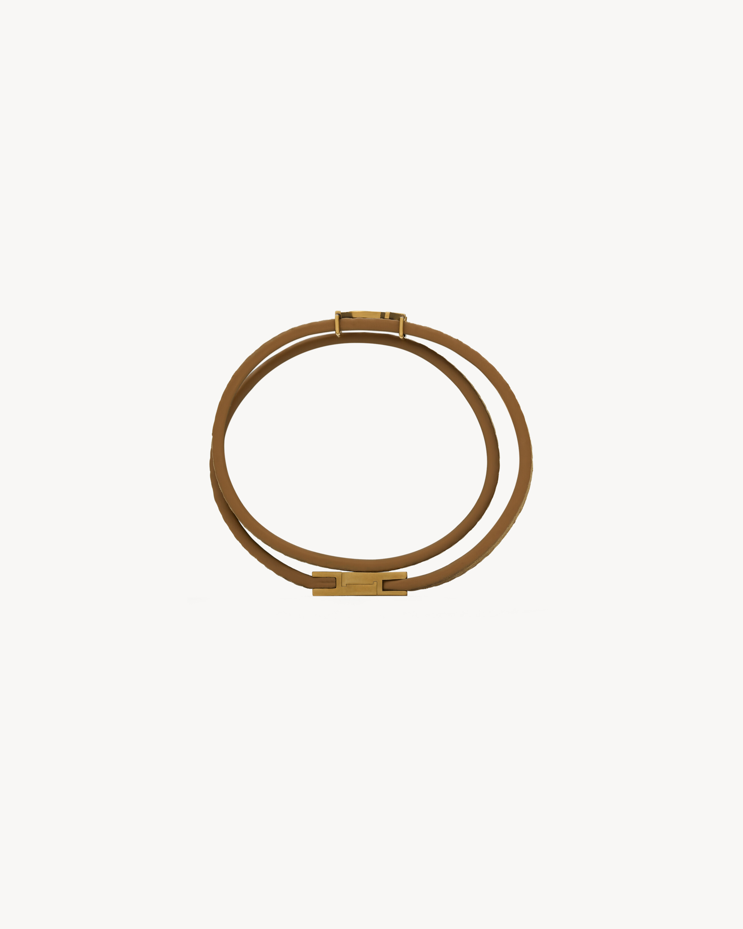 CASSANDRE double-wrap bracelet in leather