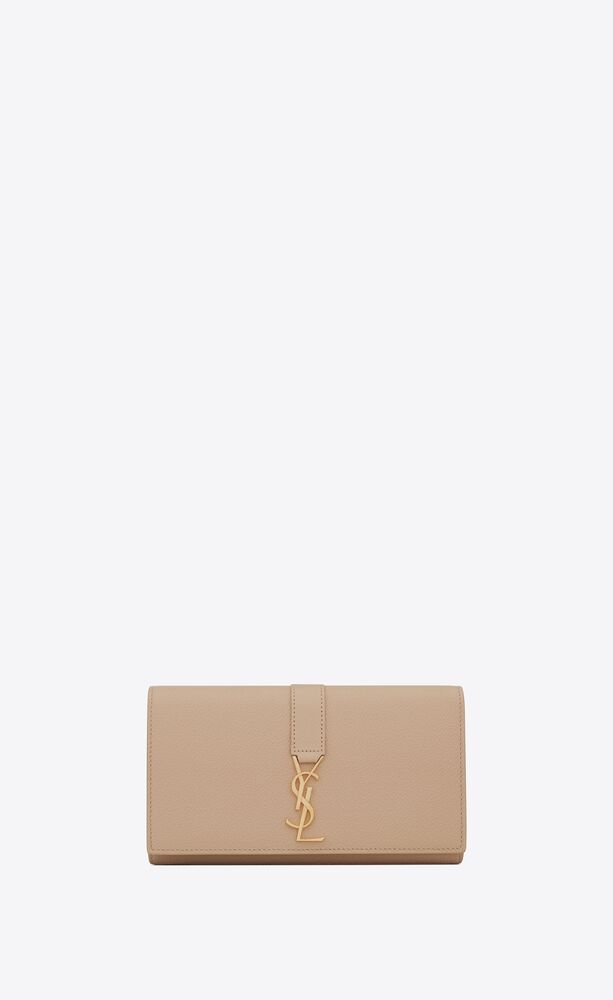 cassandre line large flap wallet in grained leather