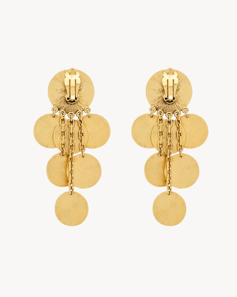 Pendientes de metal con charm Yves Saint Laurent