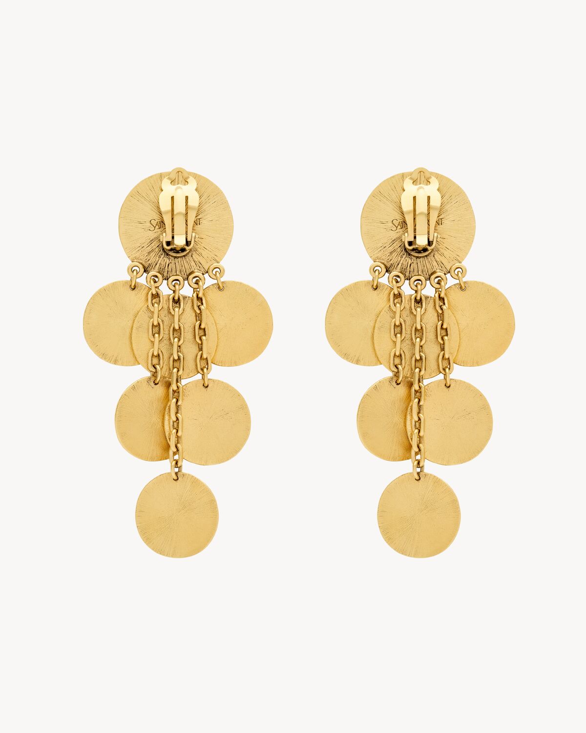 yves saint laurent charm earrings in metal