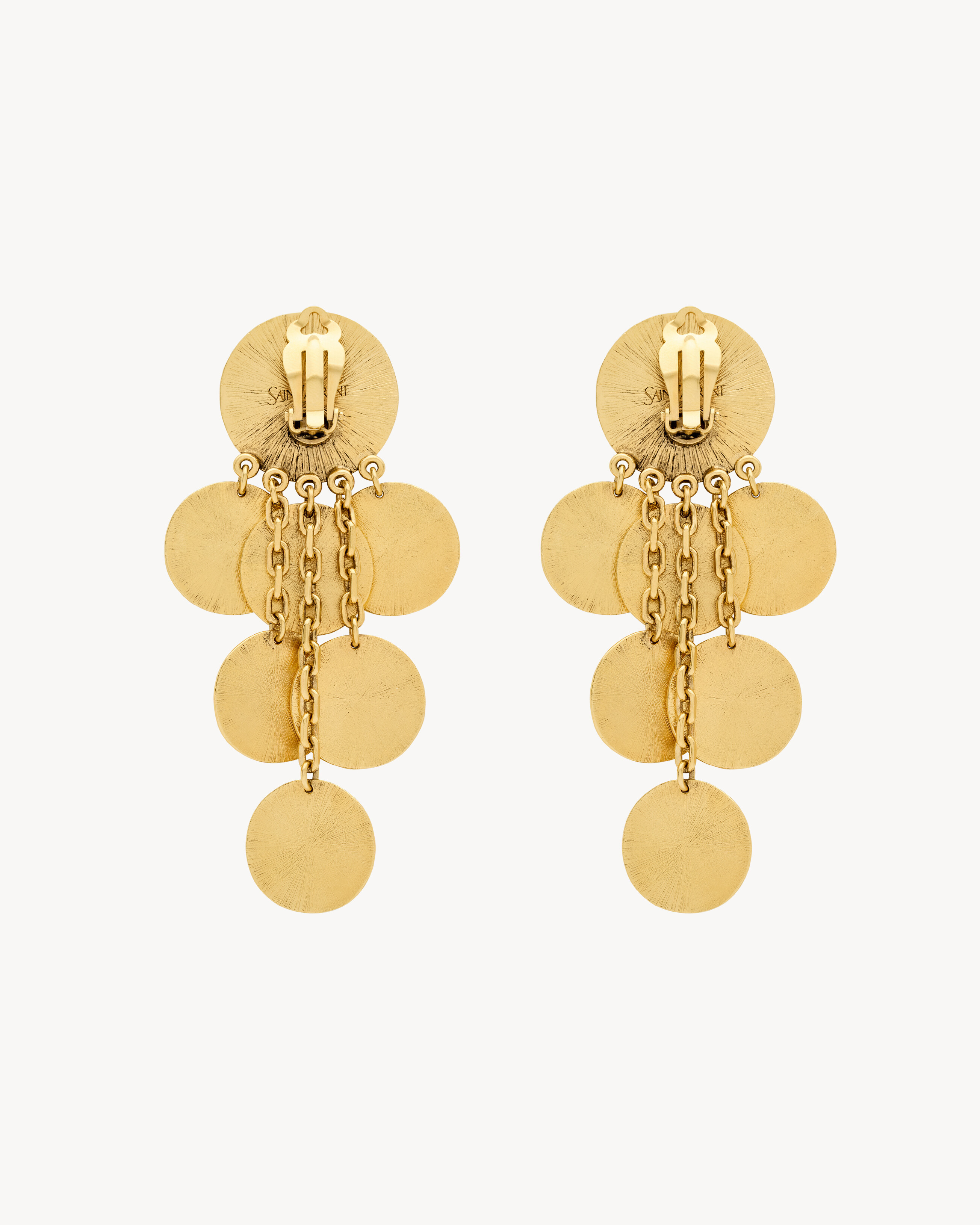 Pendientes de metal con charm Yves Saint Laurent