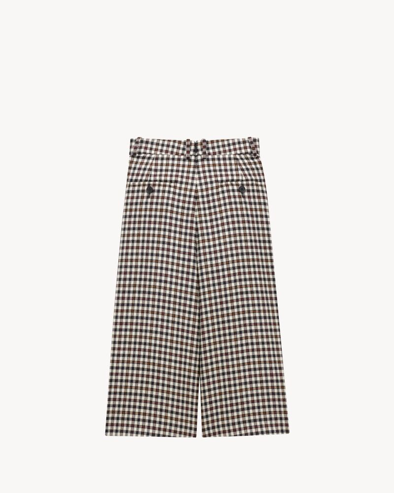 culottes in wool check