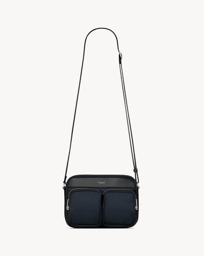 SAINT LAURENT Monogrammed Coated-Canvas Messenger Bag for Men