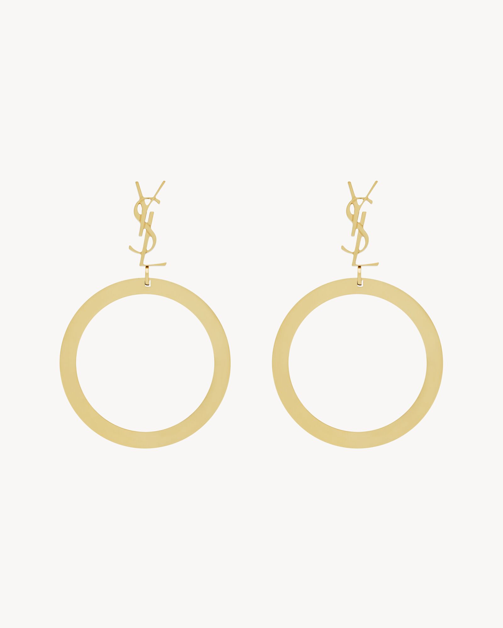 CASSANDRE pendant hoop earrings in metal | Saint Laurent | YSL