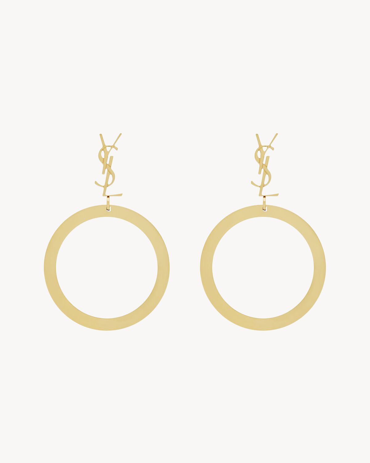 CASSANDRE pendant hoop earrings in metal