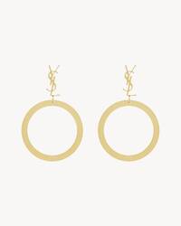 CASSANDRE pendant hoop earrings in metal