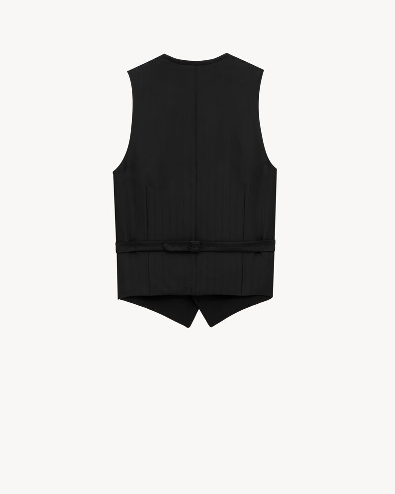 CASSANDRE tuxedo vest in grain de poudre