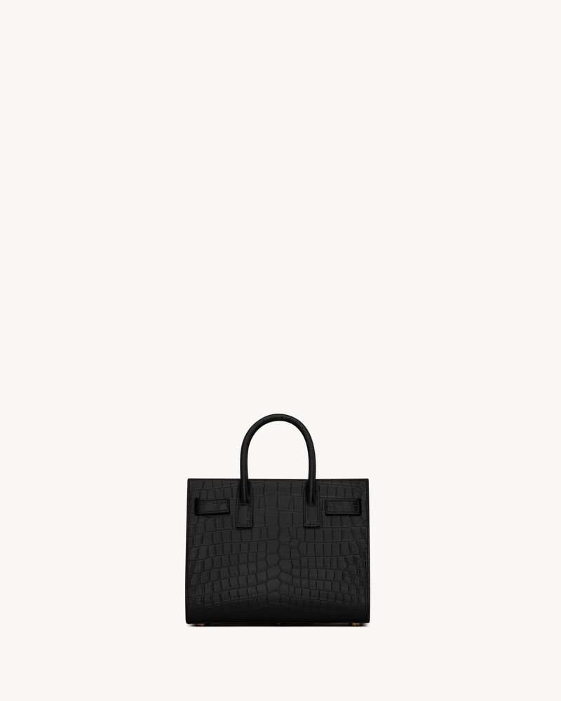 SAC DE JOUR IN CROCODILE-EMBOSSED LEATHER - NANO