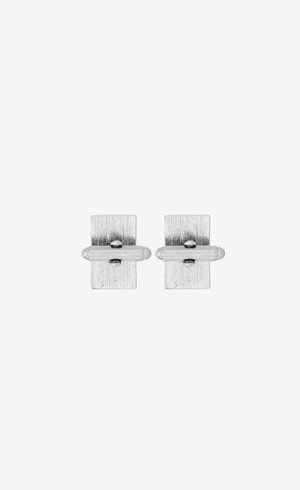 rectangular cufflinks in metal