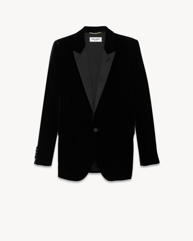 tuxedo jacket in velvet