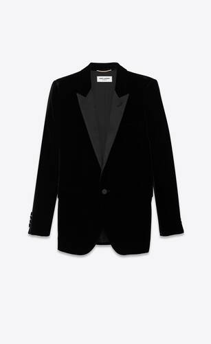 single-breasted tuxedo jacket in velvet