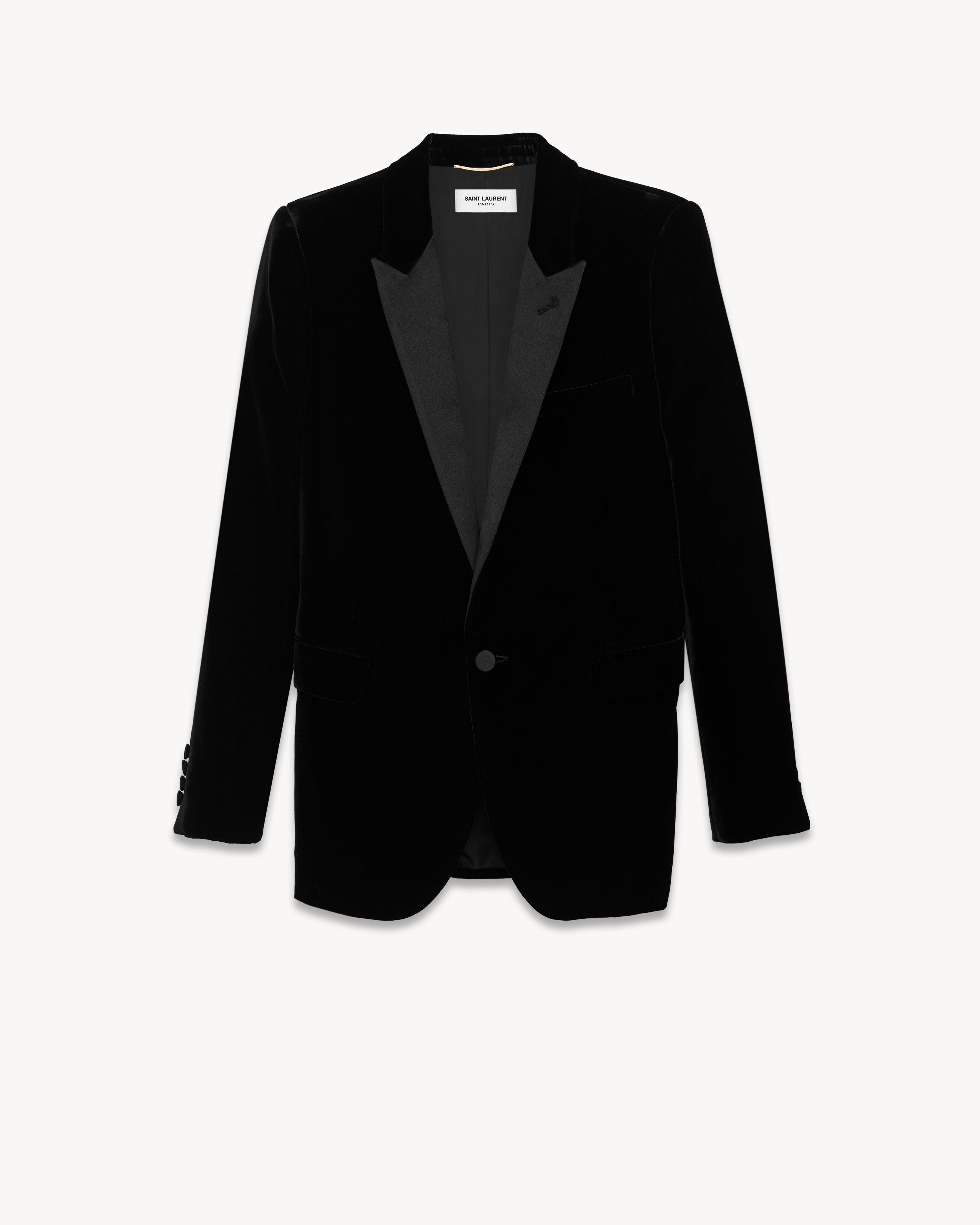 Single-breasted tuxedo jacket in velvet | Saint Laurent | YSL.com