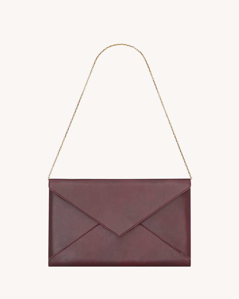 LETTER large pouch on chain in leather