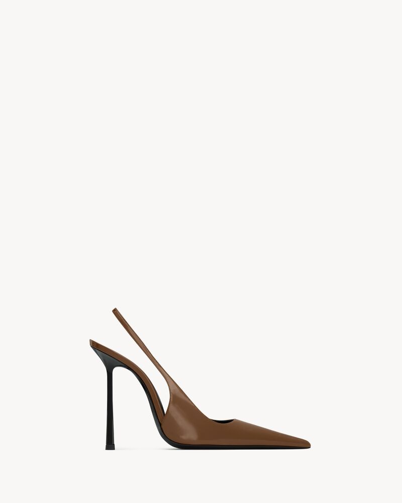VENDOME slingback pumps in glazed leather