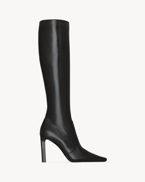 FRANCOISE boots in smooth leather in Black | Saint Laurent | YSL EN-CA