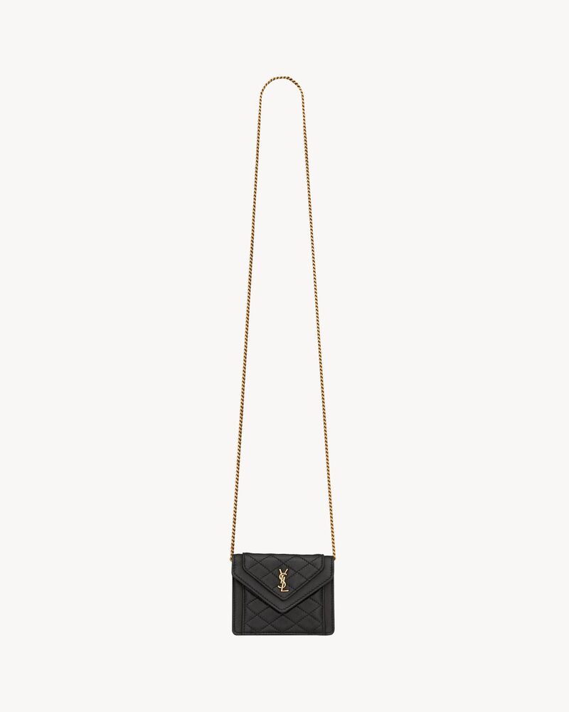 Shop Saint Laurent ANDY GABY MICRO BAG IN QUILTED LAMBSKIN