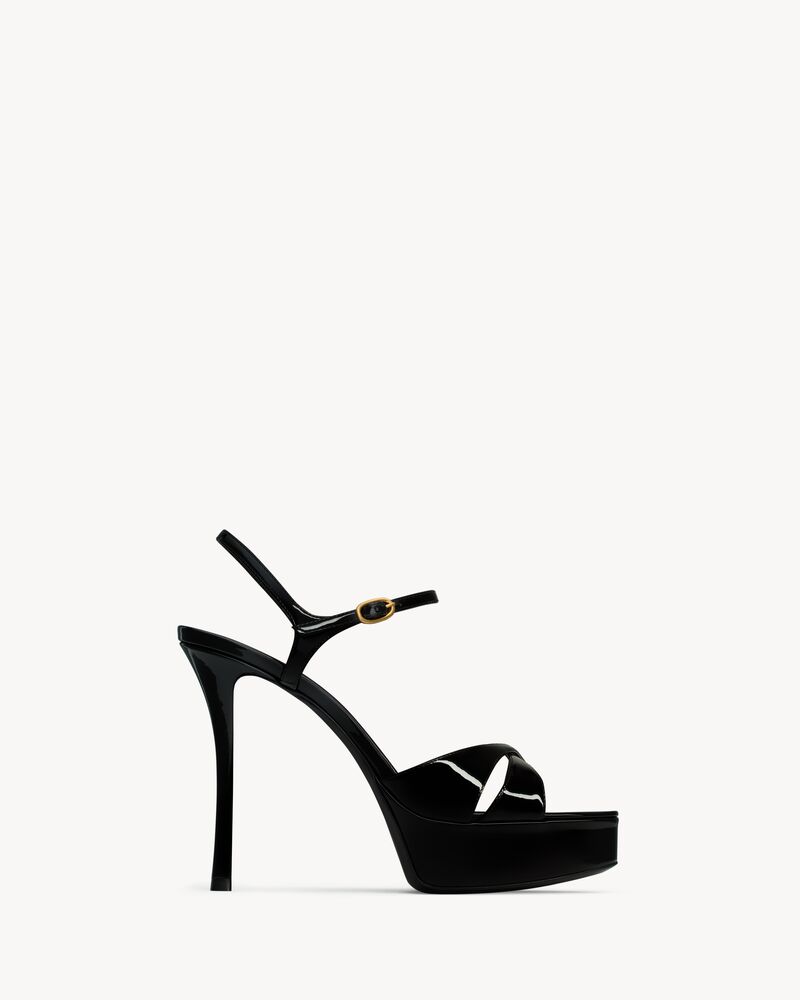 DEBBIE Plateausandalen aus Lackleder