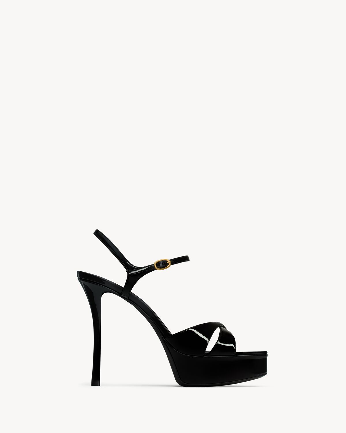 debbie plateausandalen aus lackleder