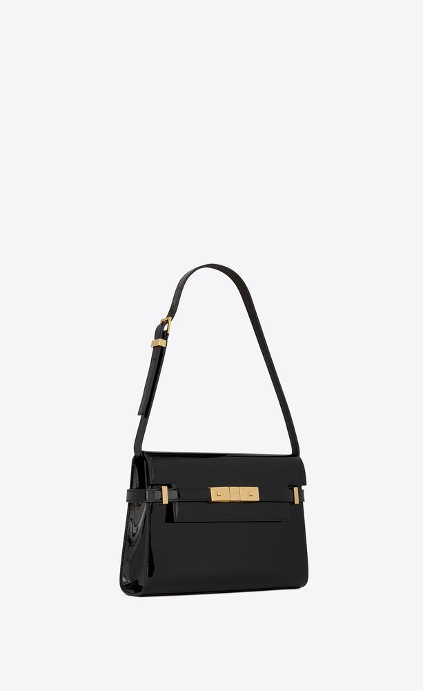 Yves Saint Laurent YSL Black Sac Le Sixieme Patent Leather Shoulder Bag  ref.513986 - Joli Closet