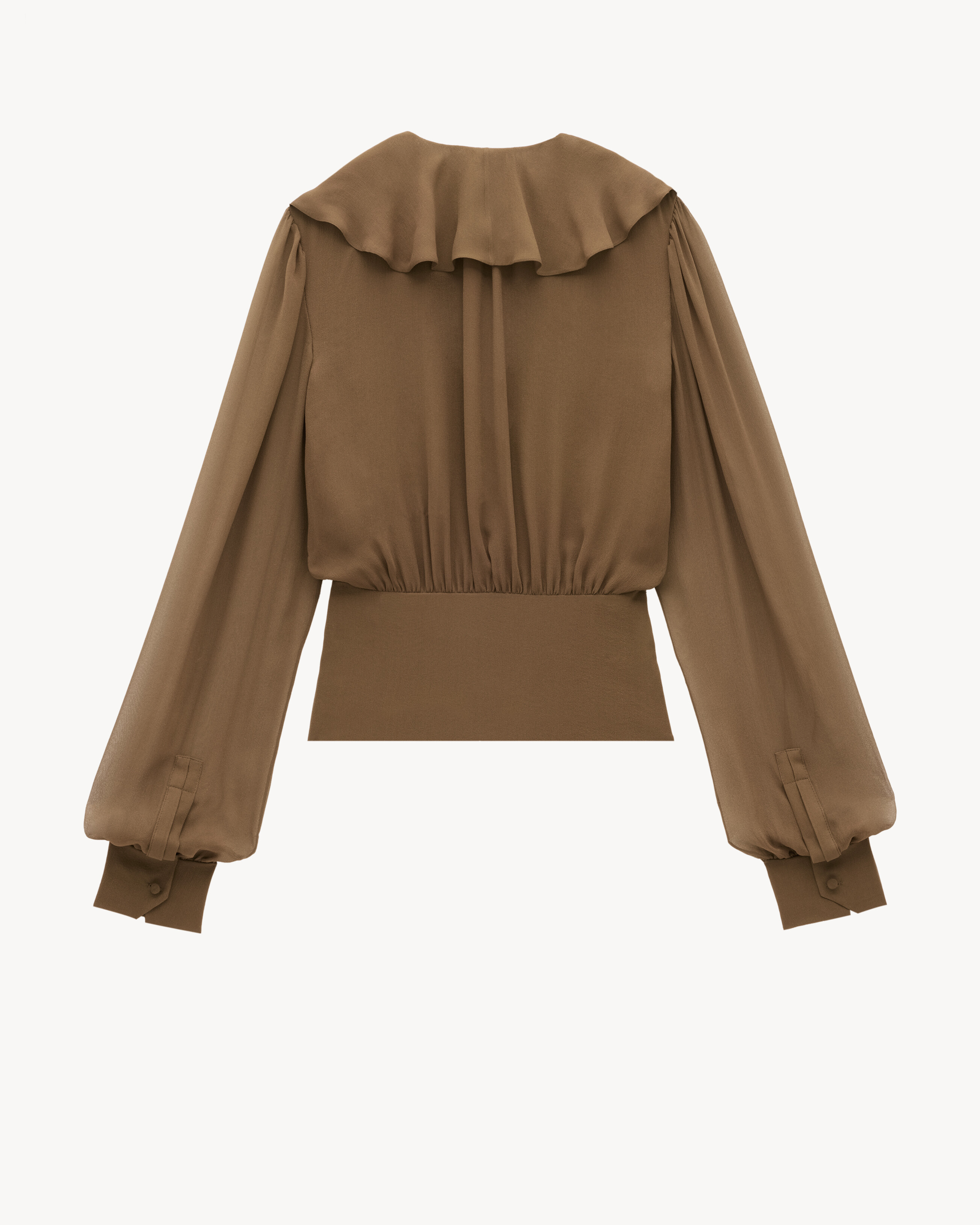 Blusa in mussola di crêpe di seta