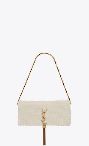 ysl white bag with tassel