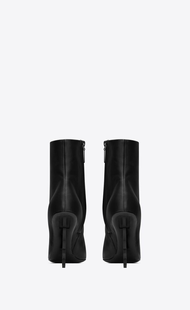 オピウム アンクル ブーツ（ブラック／レザー／ヒール110mm） | Saint