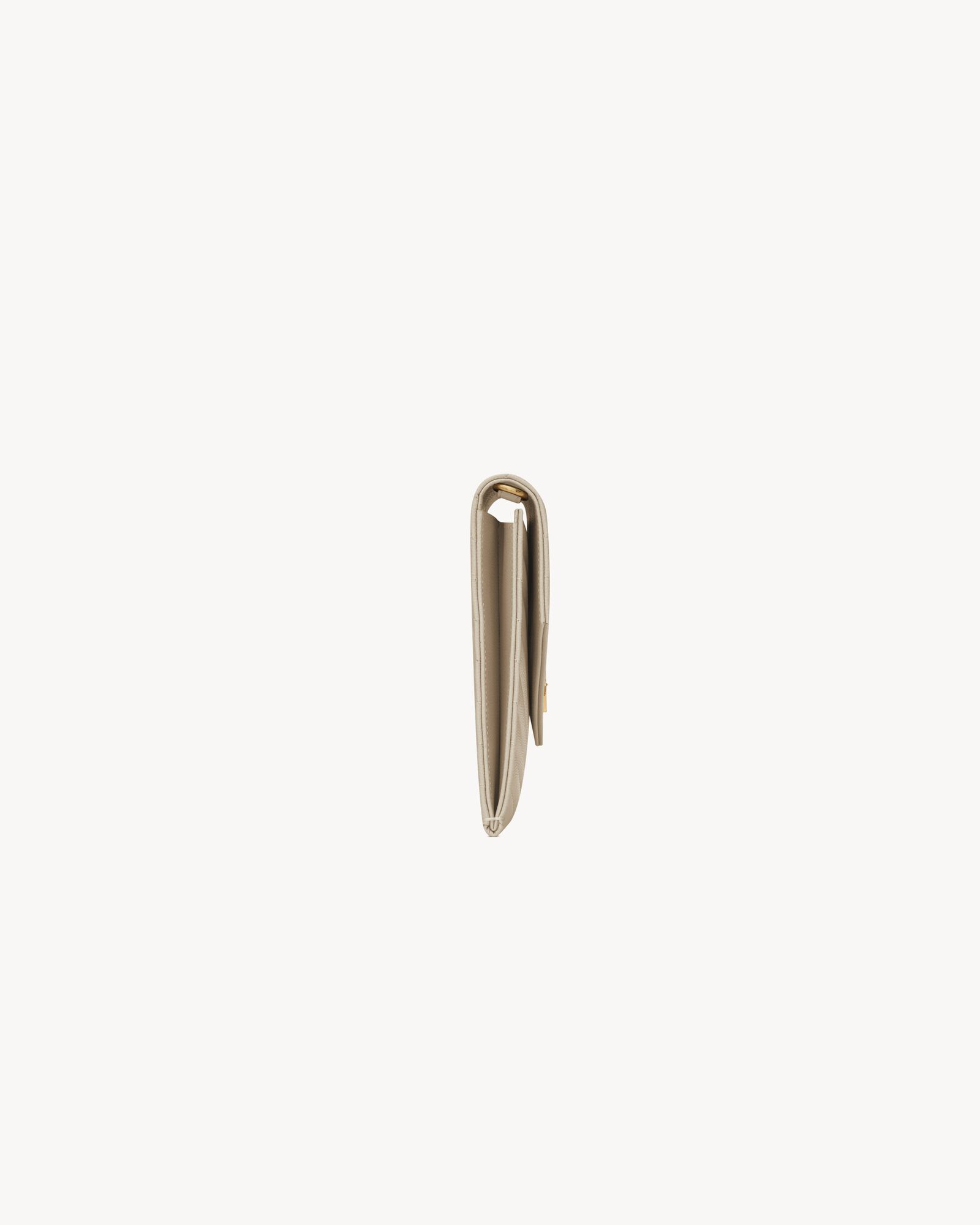 Saint Laurent Women Cassandre Matelassé Flap Pouch In Grain De Poudre Leather