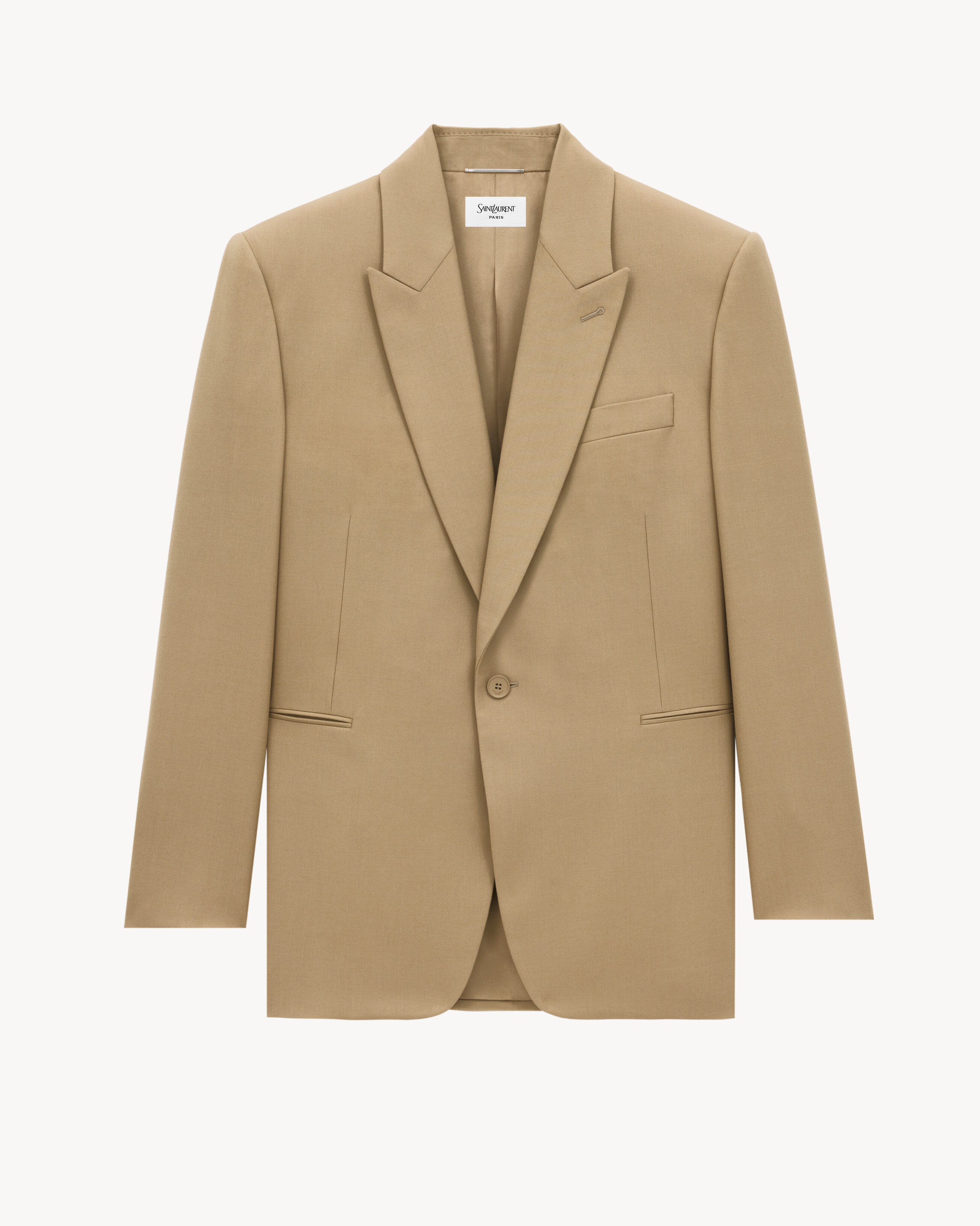 blazer em gabardine de lã