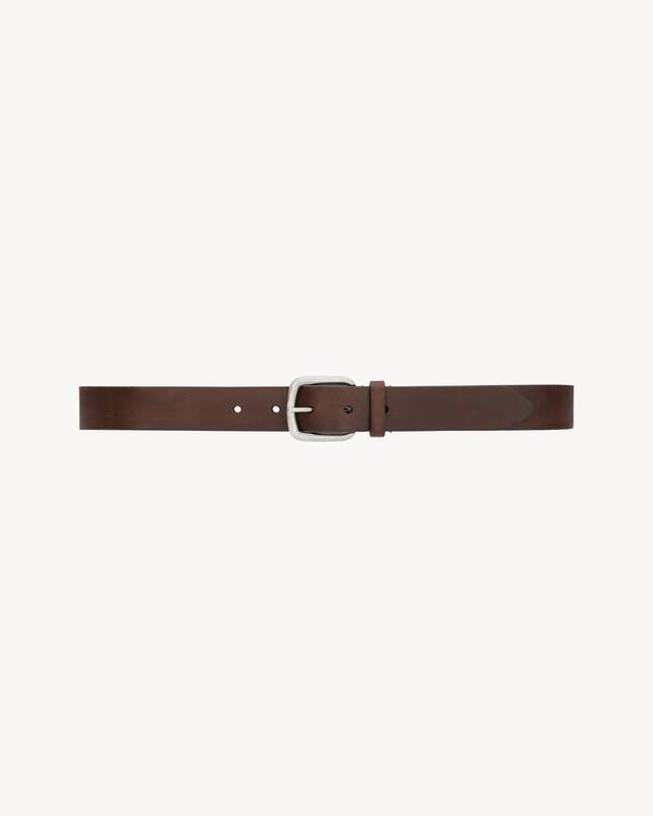 Ceinture à boucle rectangulaire en cuir