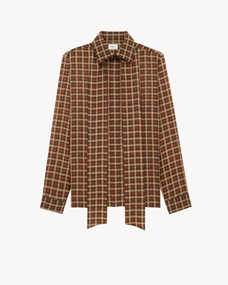 CASSANDRE shirt in vichy silk