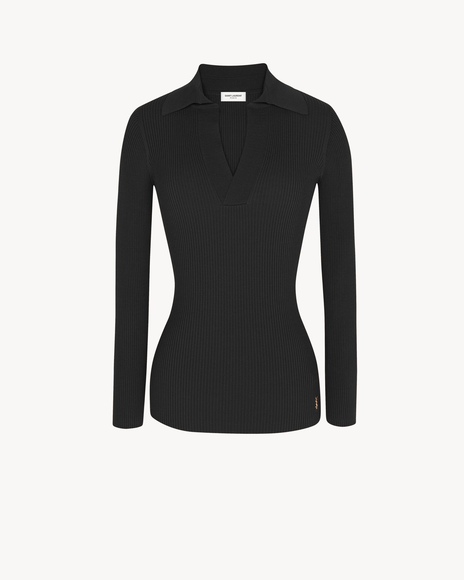Top Cassandre In Ribbed Knit Saint Laurent YSL Top Cassandre In Ribbed Knit Saint Laurent YSL