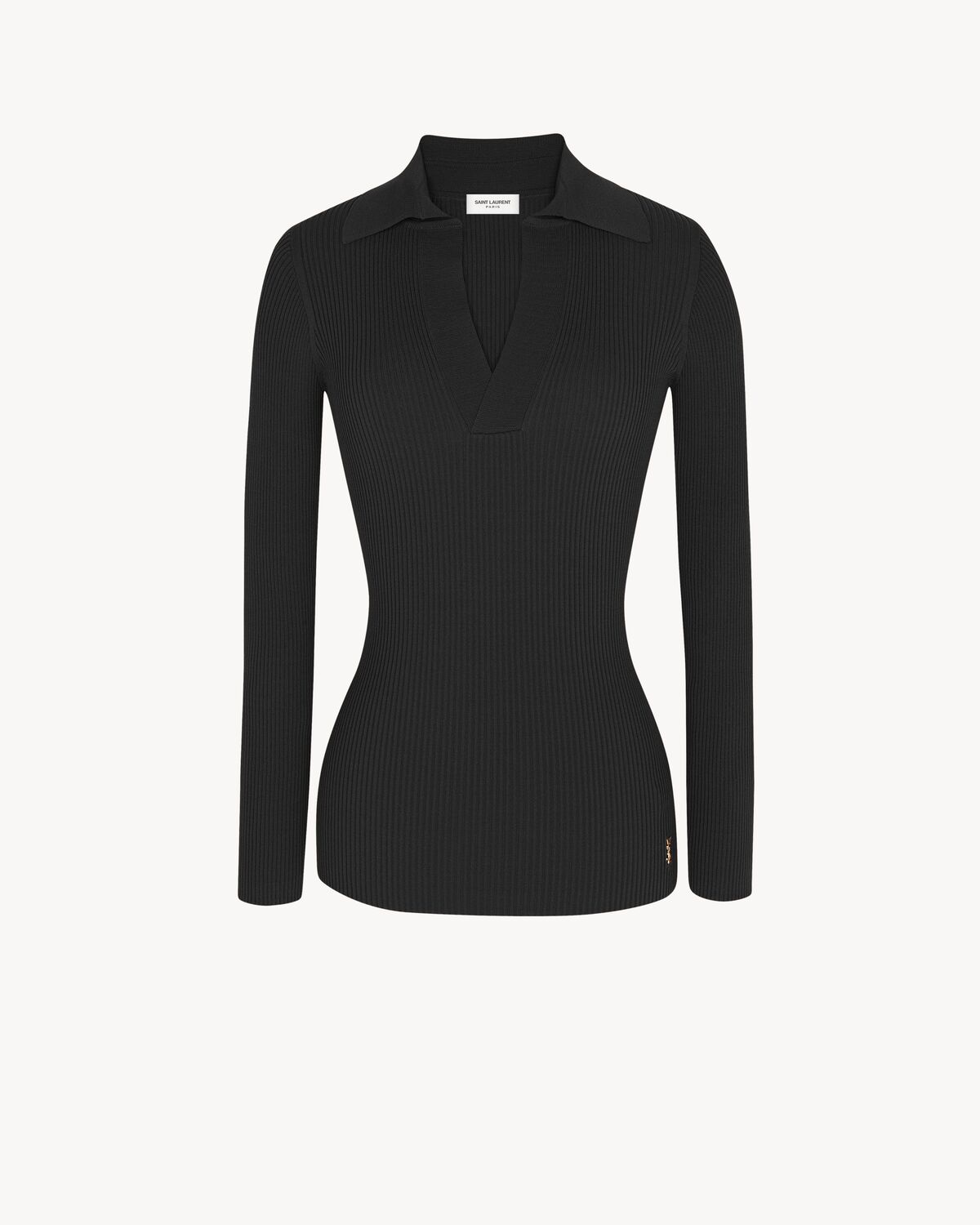 CASSANDRE Top In Ribbed Knit Saint Laurent YSL cassandre-top-in-ribbed-knit-saint-laurent-ysl