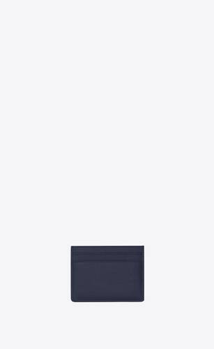 Saint Laurent Men's Logo Leather Card Case - Ivory/Cream - Size One Size - Multi Choc
