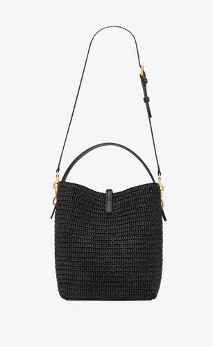 le 37 in woven raffia and vegetable-tanned leather