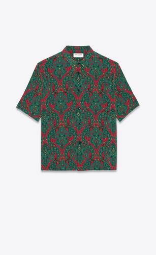 shirt in printed paisley crepe de chine