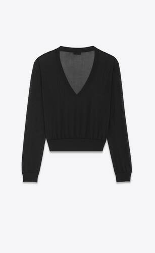 cropped sweater in knit