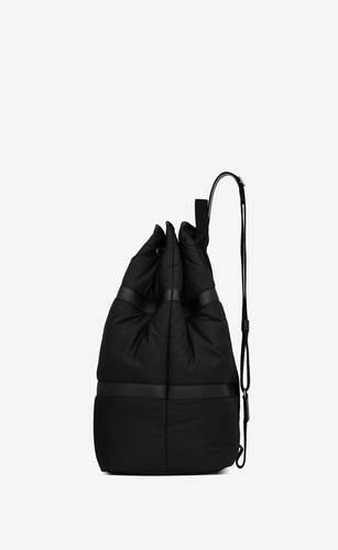 Rive Gauche Canvas Backpack in Black - Saint Laurent