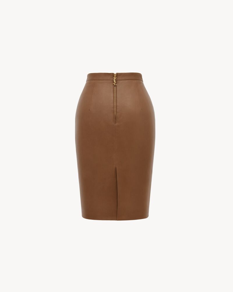 CASSANDRE pencil skirt in lambskin